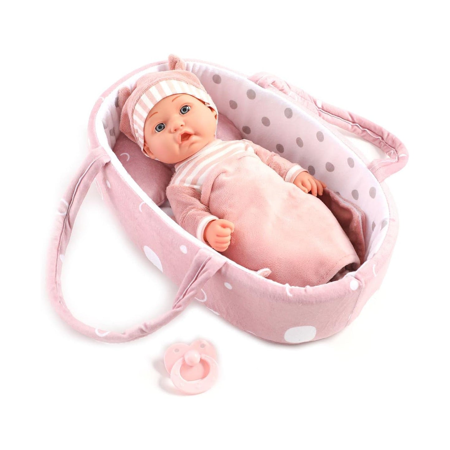 Enjoyin 12'' Baby Doll Playset with Accessories Includes Carrier Bassinet Bed, Pacifier, Blanket, and Pillow