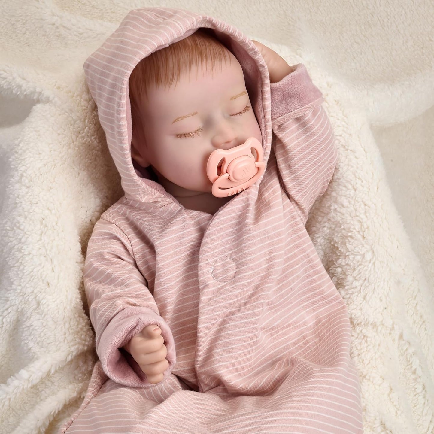 Enjoyin 17 inches Sleeping Reborn Baby Dolls with Pacifier Soft Body Realistic Baby Doll Playset