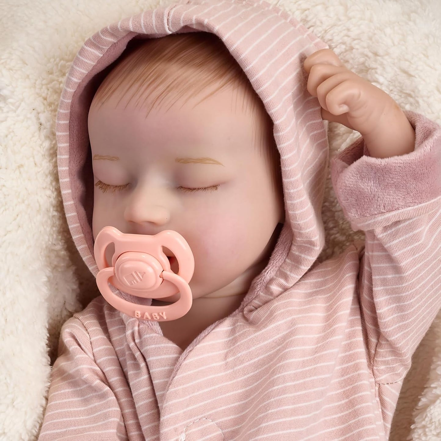 Enjoyin 17 inches Sleeping Reborn Baby Dolls with Pacifier Soft Body Realistic Baby Doll Playset