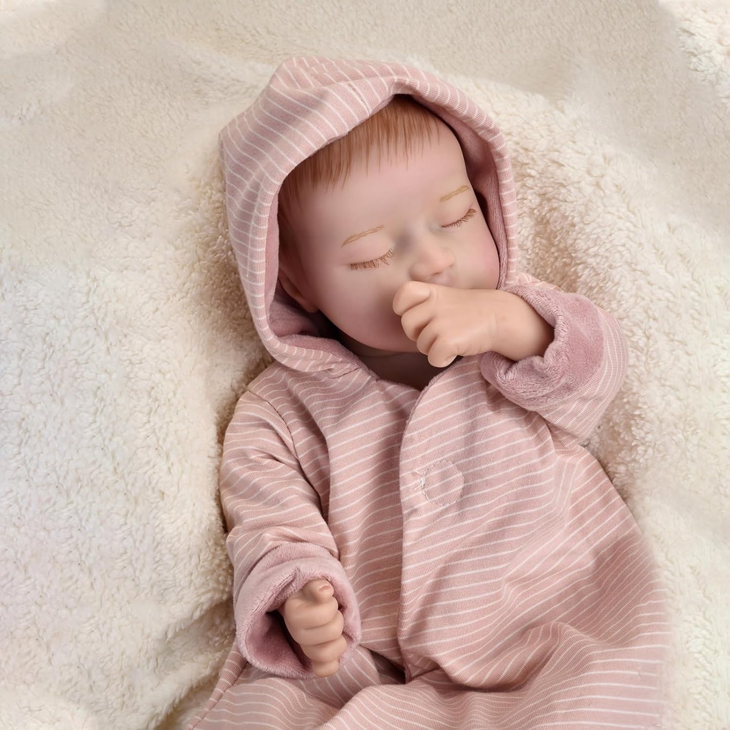 Enjoyin 17 inches Sleeping Reborn Baby Dolls with Pacifier Soft Body Realistic Baby Doll Playset