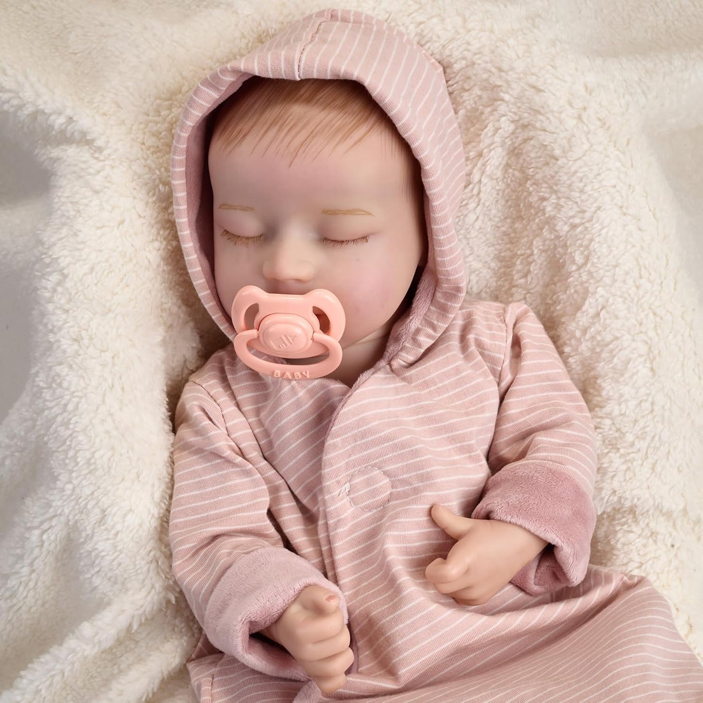 Enjoyin 17 inches Sleeping Reborn Baby Dolls with Pacifier Soft Body Realistic Baby Doll Playset