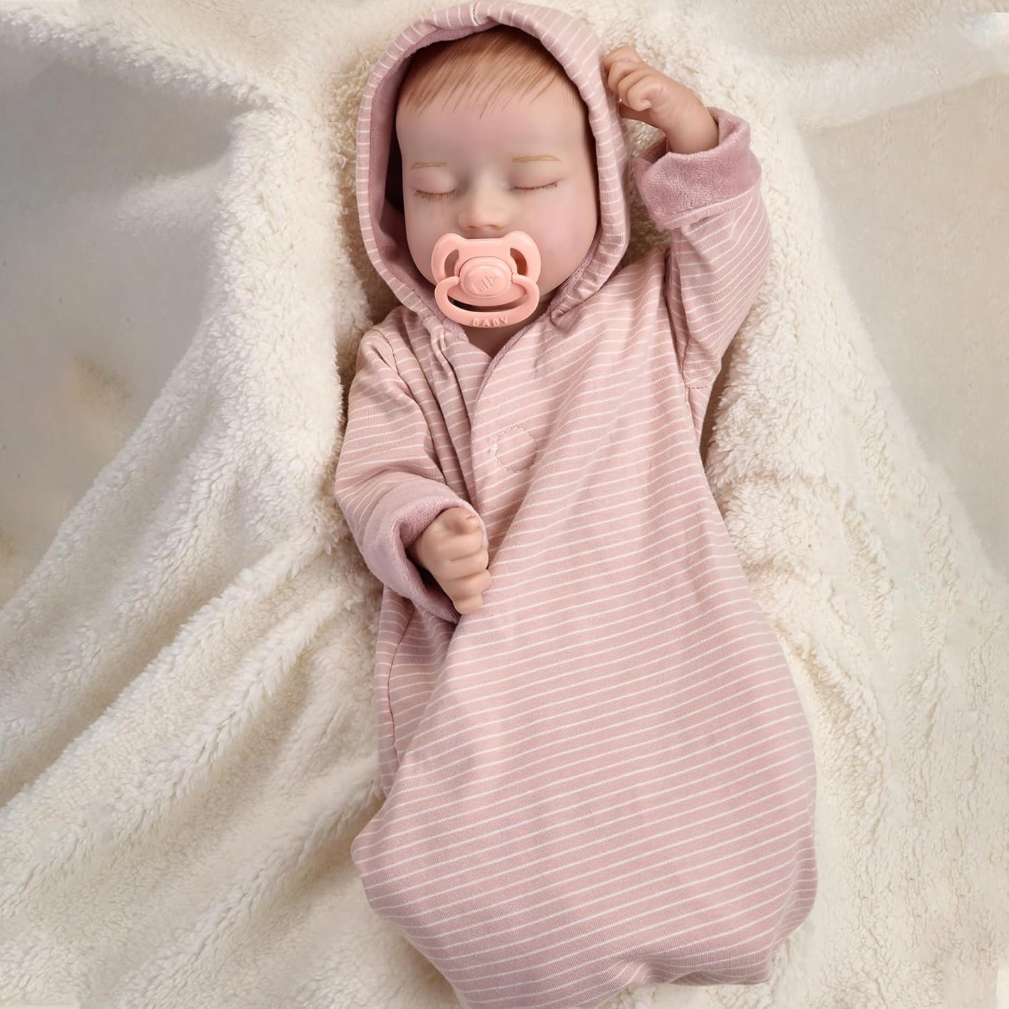 Enjoyin 17 inches Sleeping Reborn Baby Dolls with Pacifier Soft Body Realistic Baby Doll Playset