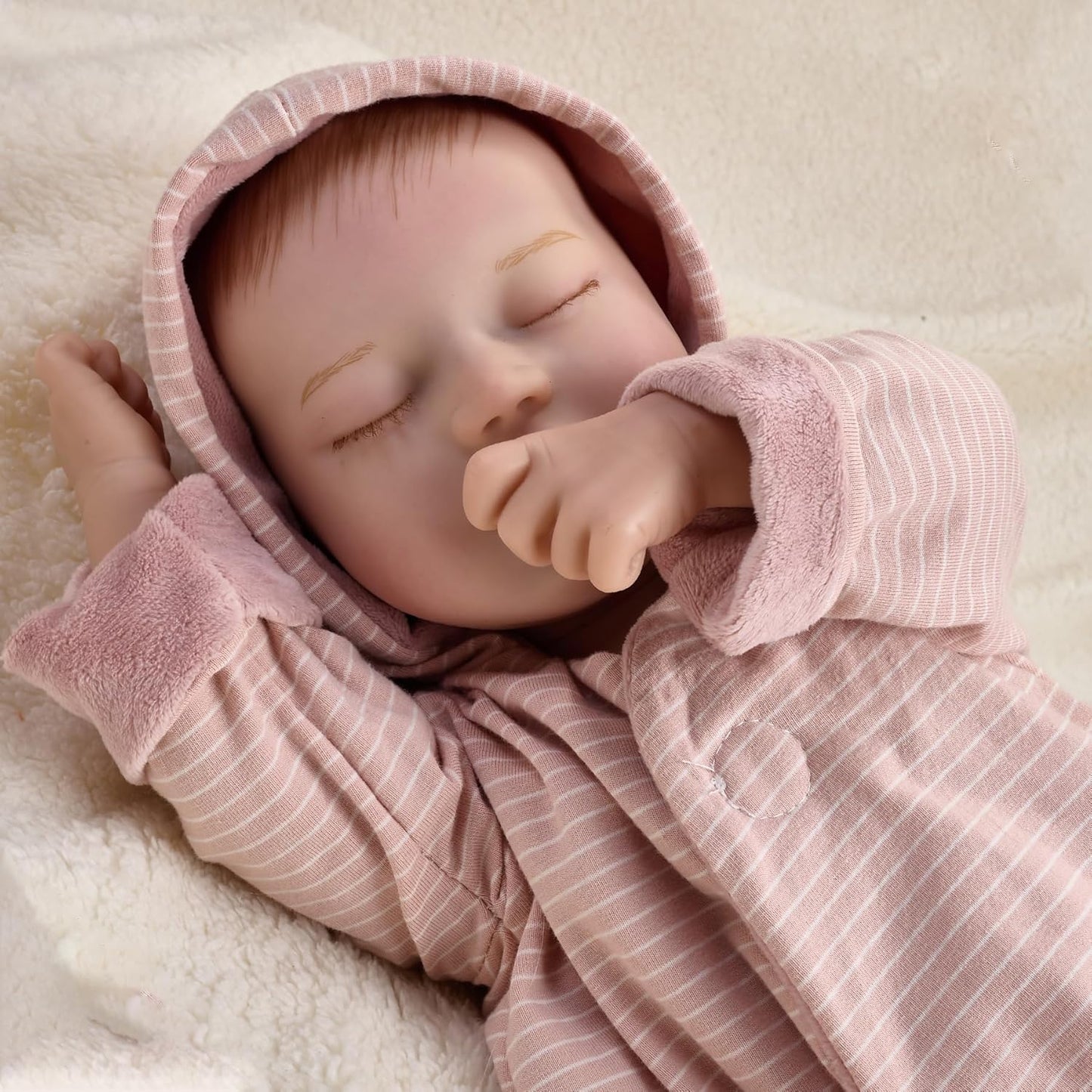 Enjoyin 17 inches Sleeping Reborn Baby Dolls with Pacifier Soft Body Realistic Baby Doll Playset
