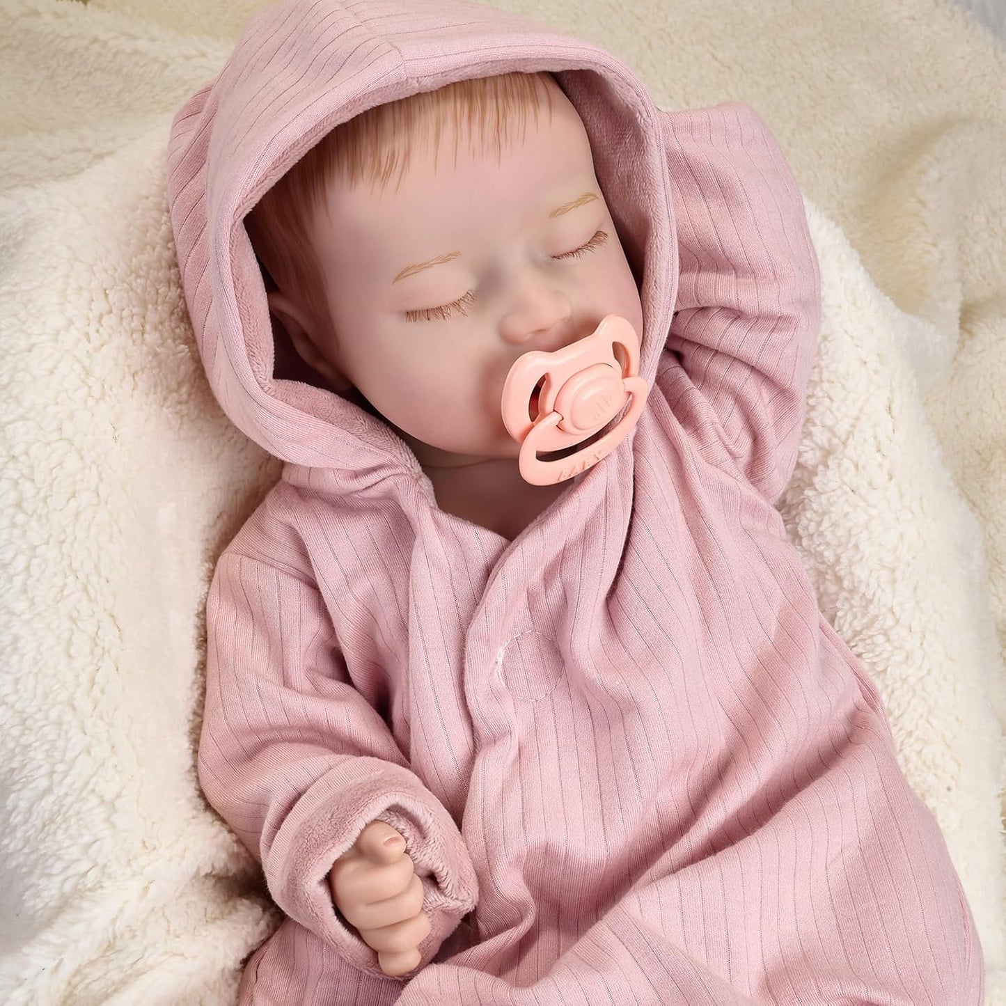 Enjoyin 17 inches Lifelike Reborn Baby Dolls with Accessories Includes Pacifier and Fabric Diaper