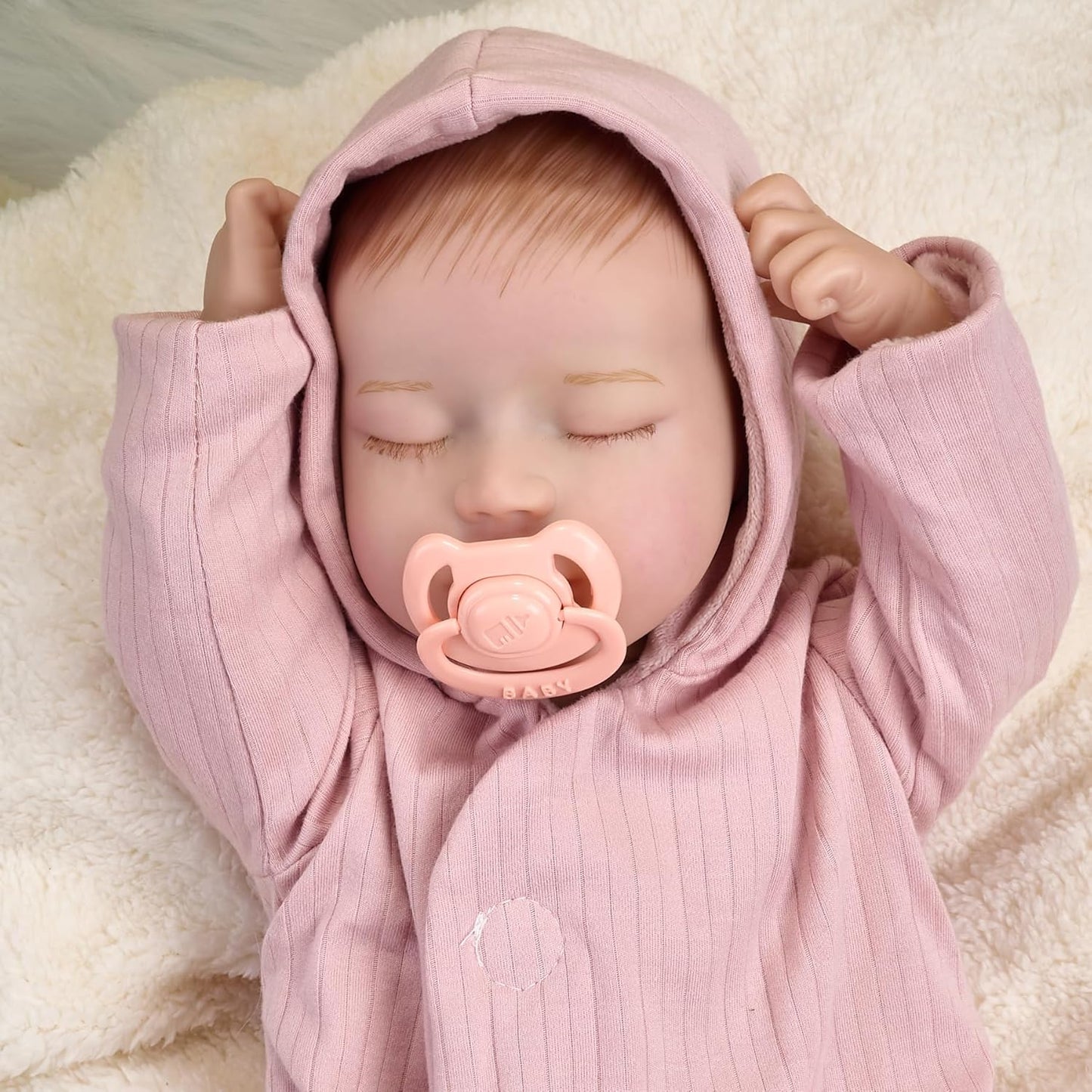 Enjoyin 17 inches Lifelike Reborn Baby Dolls with Accessories Includes Pacifier and Fabric Diaper