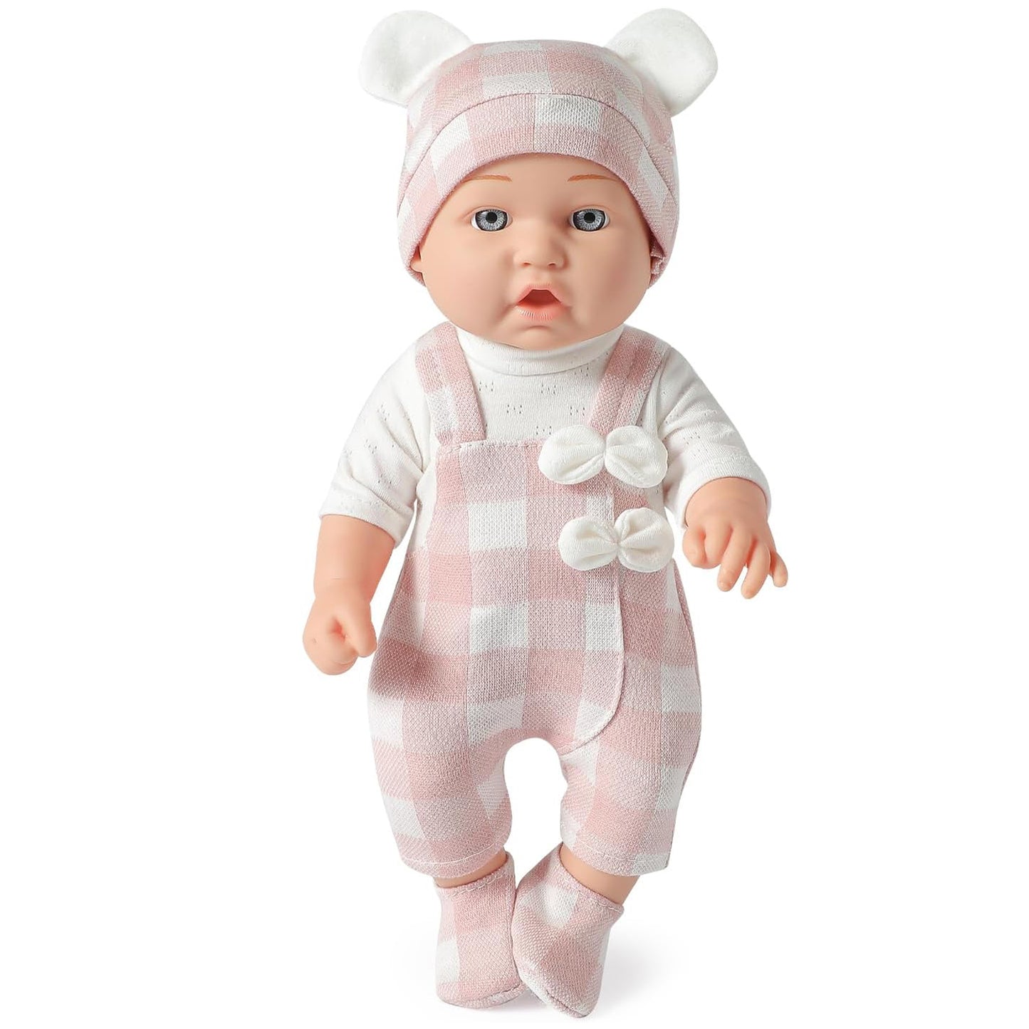 Enjoyin 12 Inches Baby Doll Toys Set with Accessories, Includes Baby Doll Carrier Bassinet Bed, Pacifier and Blanket